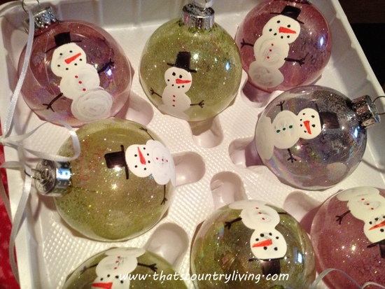 snowman ornaments finished